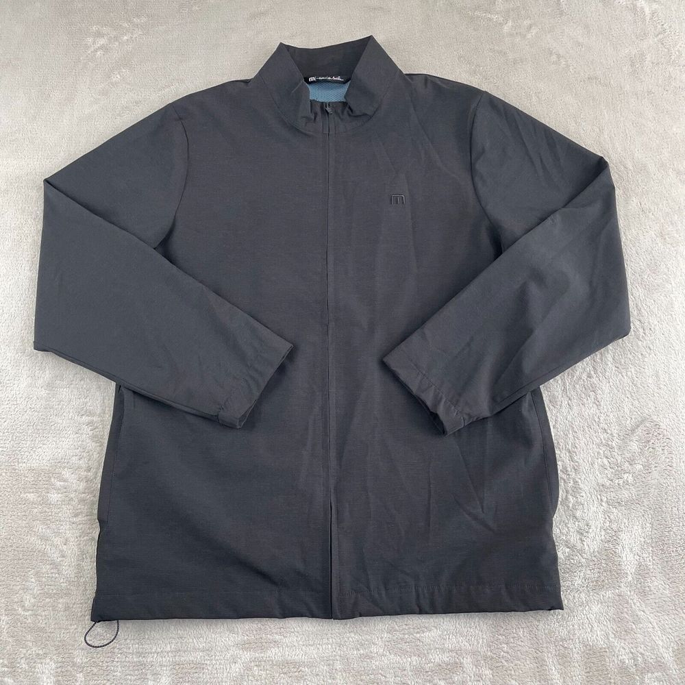 Travis Matthew Golf Jacket‎ Men Medium Black Full Zip Windbreaker Mesh Lined